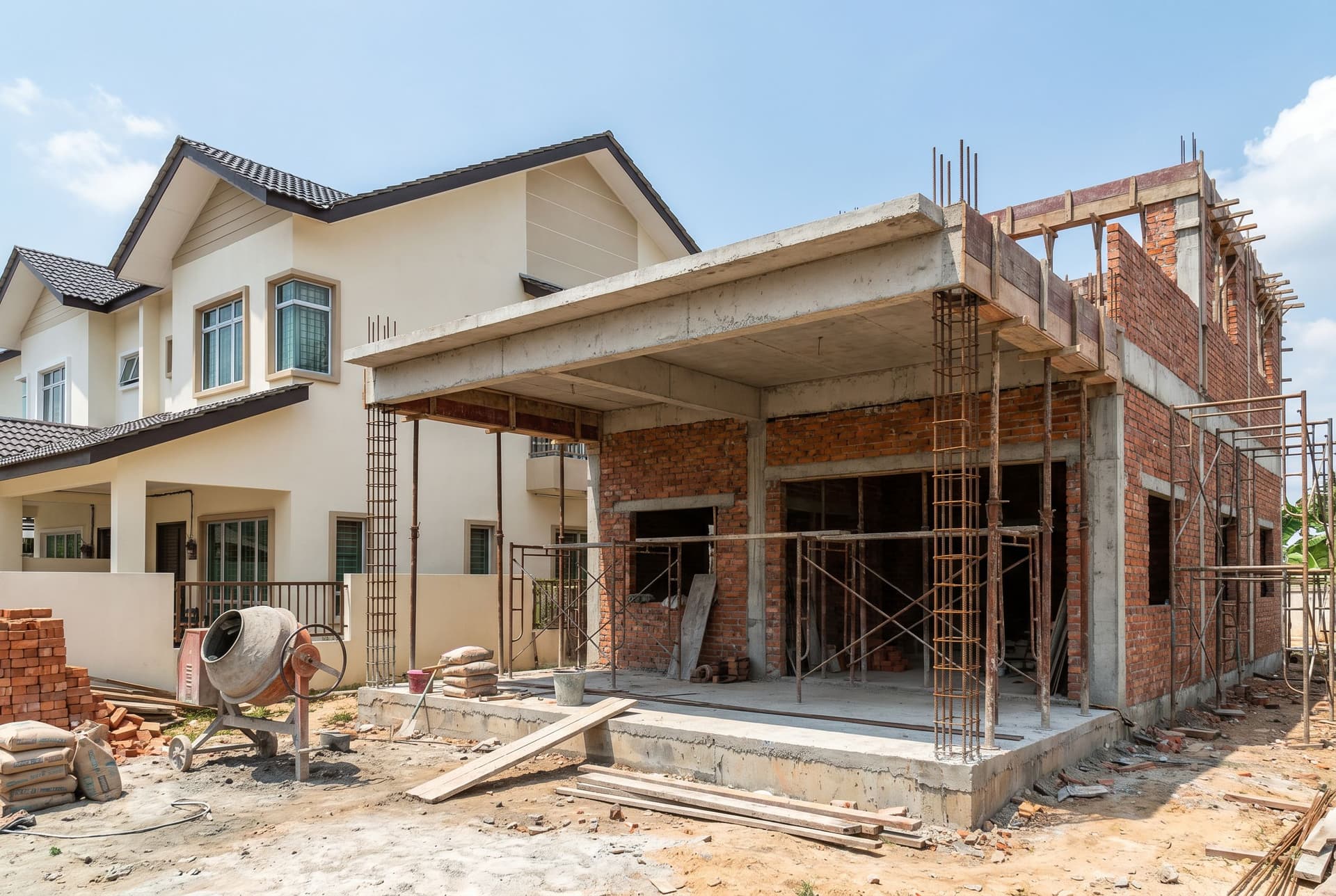 Modern house extension on a Malaysian landed home